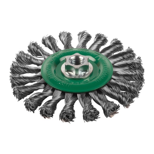 Perie rotunda rasucita Milwaukee M14, 125x14mm, inox, 0.5mm