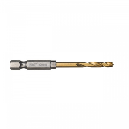 RED HEX Bughie HSS-TiN metal Milwaukee Ø 4x26x71.5 mm - set 10 buc, tijă de prindere ¼″ hex