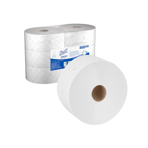 Rolă hârtie igienică derulare centrală Kimberly-Clark, 2 straturi, 314 m, 6 role/set