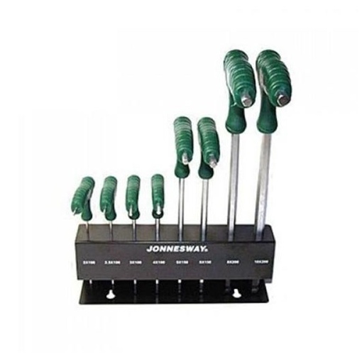 Set 8 chei imbus cu cap rotunjit cu maner Jonnesway 2-10 mm