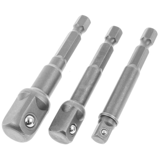 Set adaptoare pentru masina de gaurit 1/4" - 3/8" - 1/2"