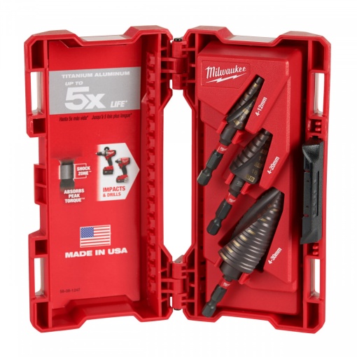 Set burghie în trepte SHOCKWAVE™ Impact Duty (3 buc) [ Include burghiele în trepte: 4 - 12 mm/1, 4 - 20 mm, 4 - 30 mm ]