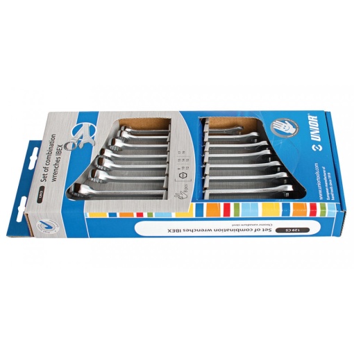 Set de 8 chei combinate Unior IBEX in cutie de carton 8 - 19 mm