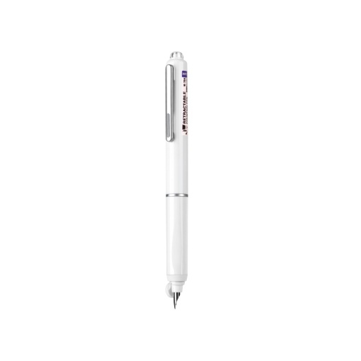 Stilou retractabil Writech corp alb + 5 patroane cu cerneală albastru