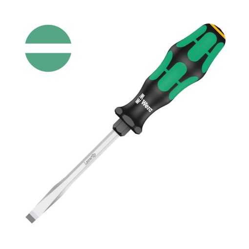 Surubelnita electrician Wera 334 SK dreapta 1.0 x 5.5 x 6 x 10 x 100 x 98 cap Lasertip maner verde antirostogolire 05007673001