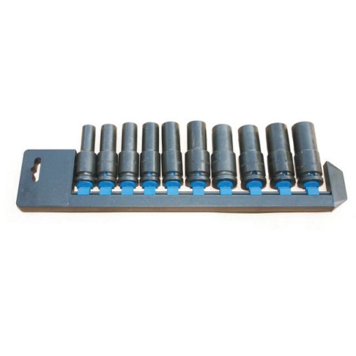 Trusa 10 piese capete tubulare de impact lungi 1/2" 10-19mm