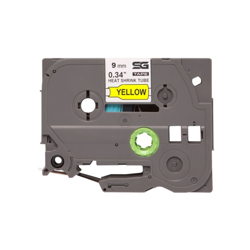 Tub termocontractabil compatibil Brother HSe-621 9mmx1.5 m negru galben