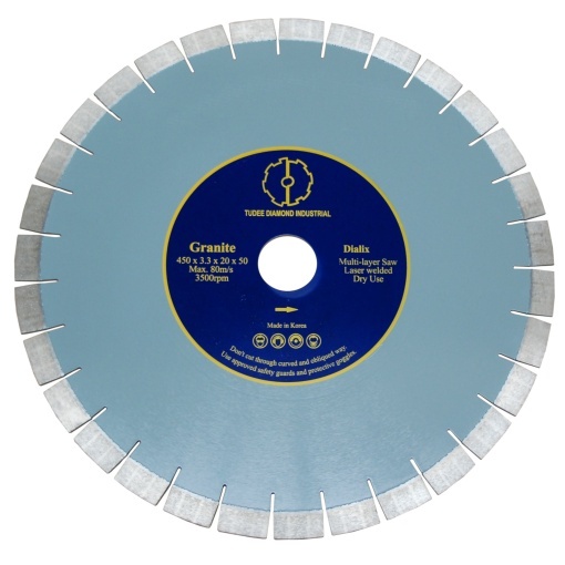 Tudee Disc diamantat debitare granit, profesional, 450x50x20x3.3mm, reductie