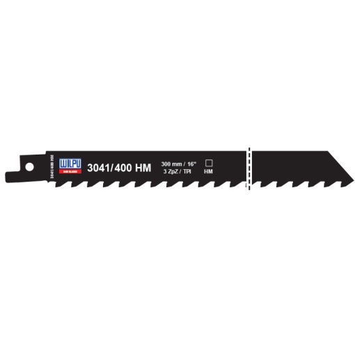 3041/400 HM Panza HM/T.C.T. pentru fierastrau sabie pentru materiale de constructii, DIM 400 x 19 x 1.3 mm