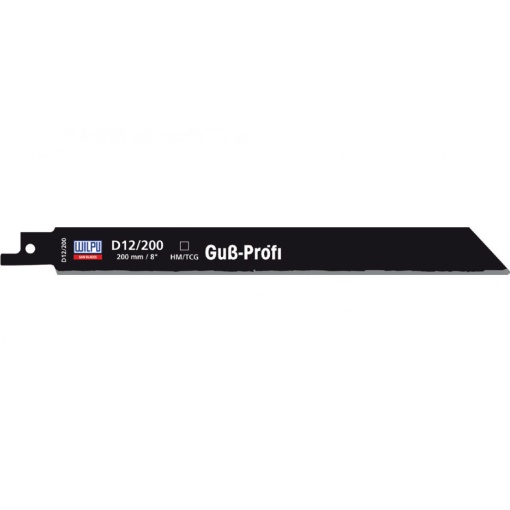 D 12/200 Panza HM/T.C.T. pentru fierastrau sabie pentru materiale de constructii / 2 bucati, DIM 200 x 19 x 1.05 mm