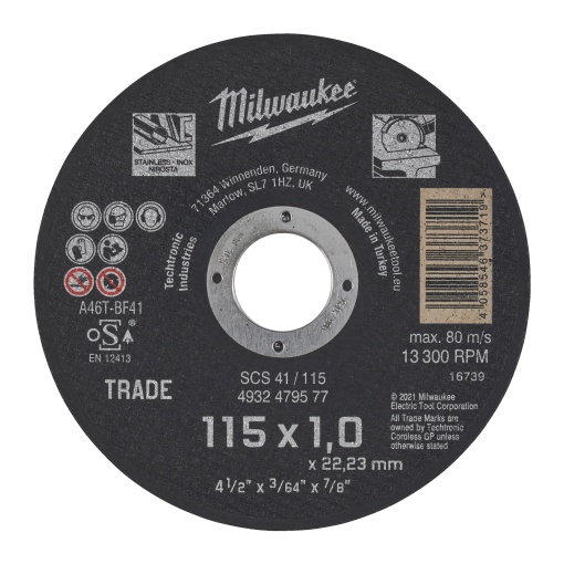 Disc debitare MILWAUKEE SCS 115x1 mm