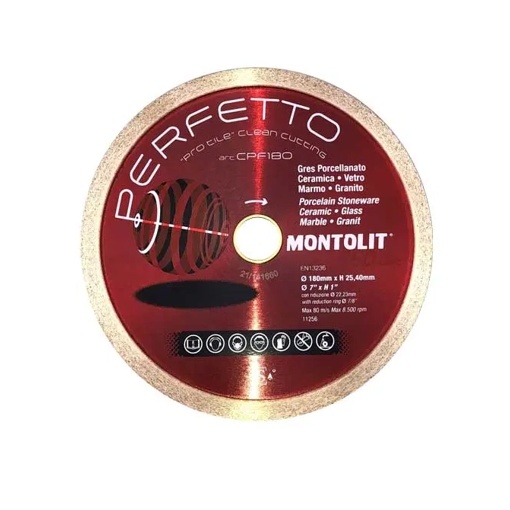 Disc Montolit CPF180 PERFETTO gresie portelenata/ceramica/sticla/marmura/granit Ø 180 mm M22.2