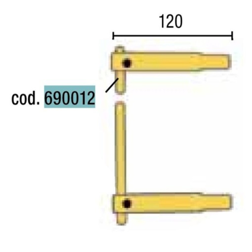 Electrod drept pentru sudura in puncte Telwin 690012, lungime 50 mm, diametru 10 mm