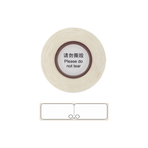 Etichete haine cu perforatie D30S 14 x 50mm, albe, hartie termica ecologica, 130 etichete rola