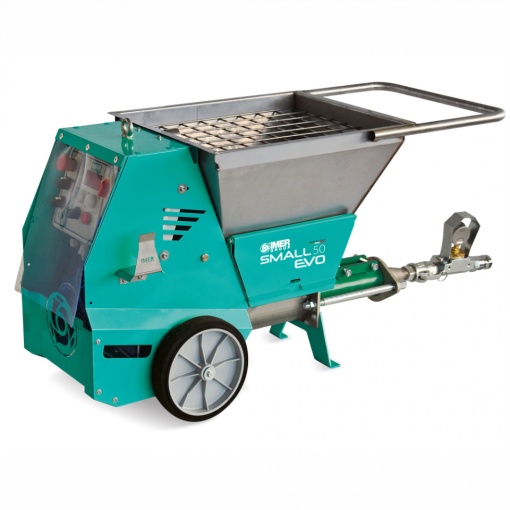 IMER, Masina de tencuit, Small50 EVO, debit maxim material 0,8-14 l/min., granulometrie maxima pompabila 4 mm, motor 230V, 2,5 kW