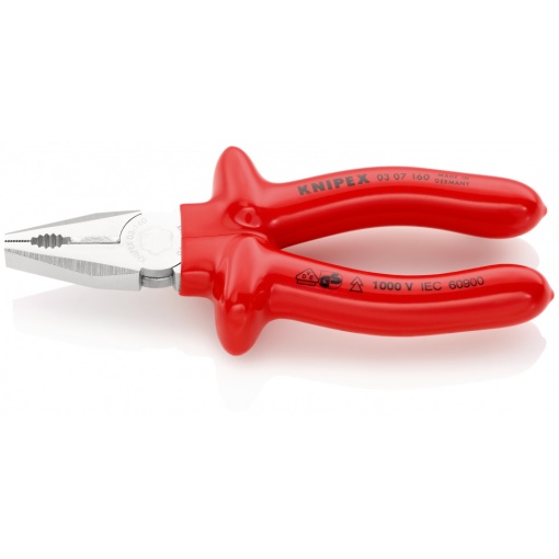 KNIPEX 03 07 160 Patent combinat izolat prin imersie, testat de VDE cromat 160 mm