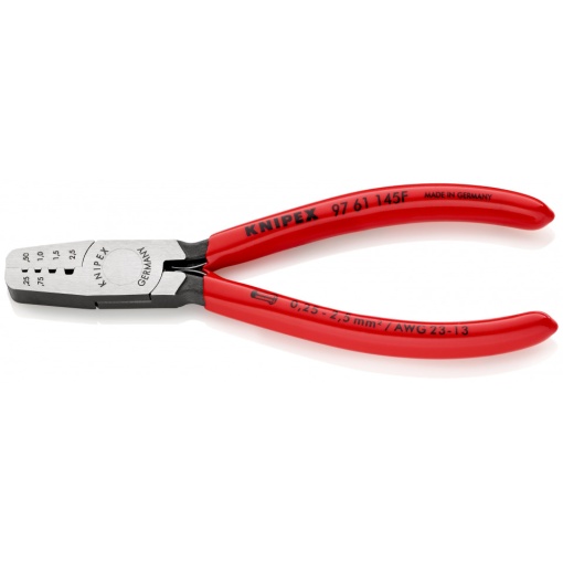 KNIPEX 97 61 145 F clește de sertizare pentru ferule acoperite cu plastic 145 mm