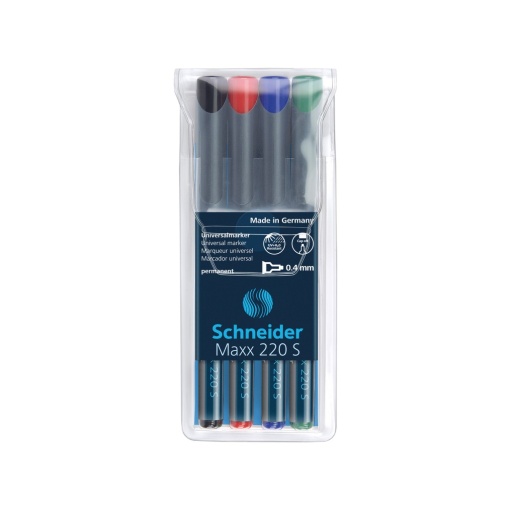 Marker OHP S fin permanent Schneider 4/set 220 0.4 mm