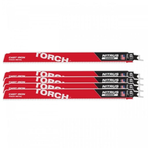 Metal: Pânze Heavy duty TORCH™ NITRUS CARBIDE™ Milwaukee (Lungimea pânzei (mm): 300) - 5 bucati