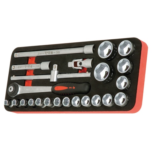 Modul MOB OSC cu 23 capete tubulare si accesorii 1/2” SH - 23 scule, 8-32 mm