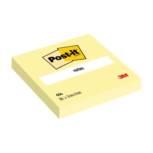Notes adeziv 76 x 76 mm 100 file Canary Yellow Post-it 100% PEFC SGSCH-PEFC-COC-110078