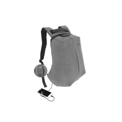 Rucsac laptop Tellur Antifurt V2, cu port USB, 15.6", gri