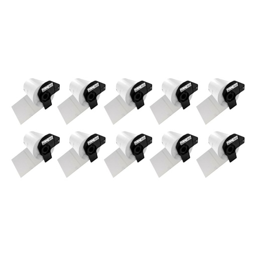 Set 10 Etichete DK-11241 albe 102 x 152mm suport plastic inclus compatibile Brother DK-11241 DK11241