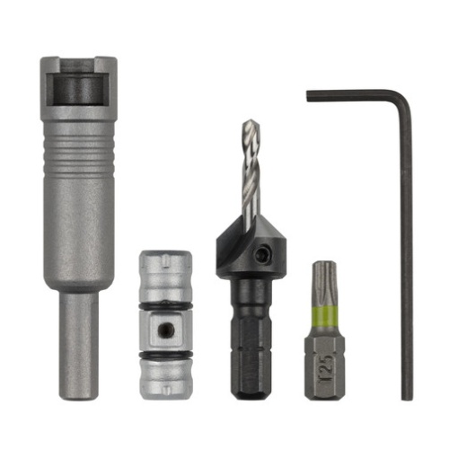 Set 4 piese gaurire insurubare FlipBit starter Wolfcraft , Hex 1/4"