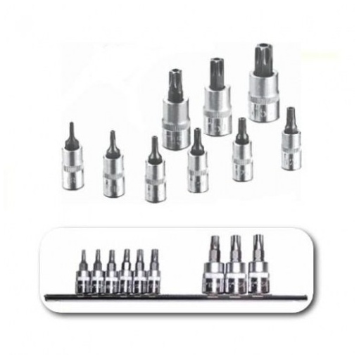 Set 9 piese cap cheie torx Jonnesway 1/4"-3/8" TS10-TS50