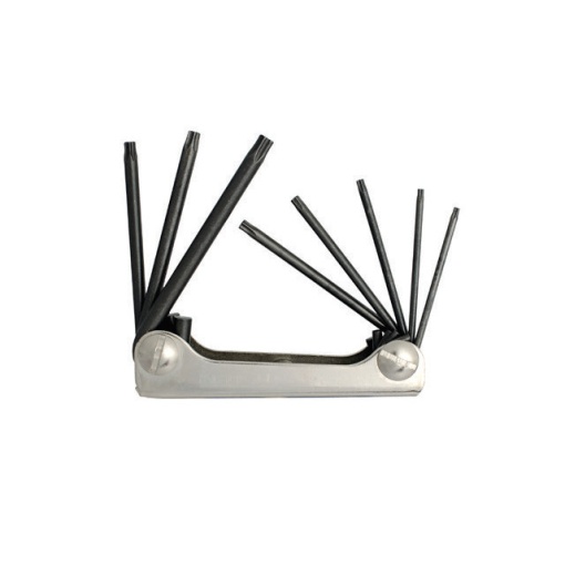 Set de 8 chei locas hexagonal cu profil TX tip briceag metalic Unior TX9-TX40
