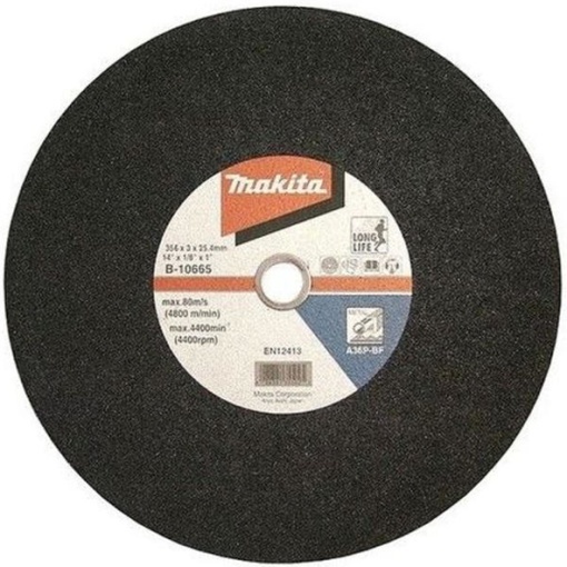 Set discuri abrazive pentru debitator de metal Makita, 355x25.4x3 mm, calitate inalta, 5 bucati