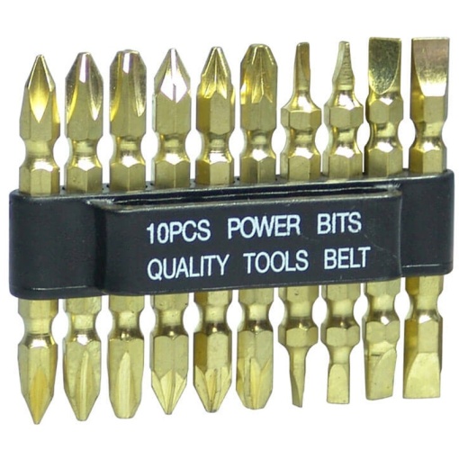 Set varfuri duble "Gold' 1/4", 10 piese