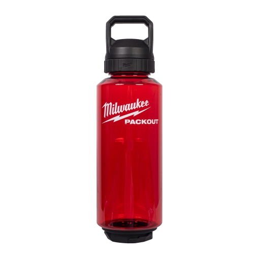 Sticlă de plastic roșie MILWAUKEE PACKOUT™ 1420 ml cu capac