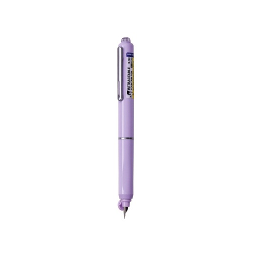 Stilou retractabil Writech corp violet + 5 patroane cu cerneală albastru