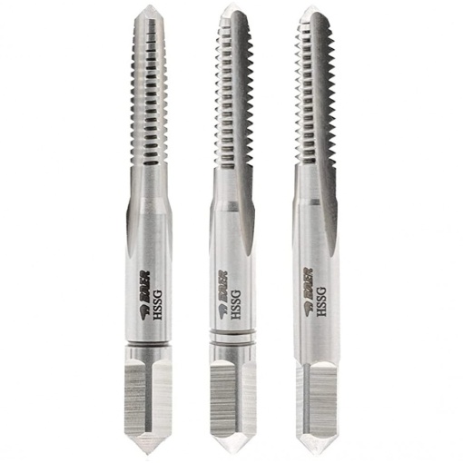 Tarozi de mână M6X1.0, set 3 bucăți, filet pas normal - DIN 352 – HSSE, Baer