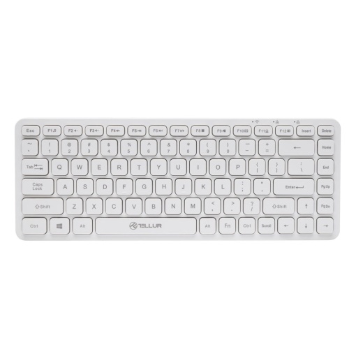Tastatură fără fir Tellur, Mini, Alb
