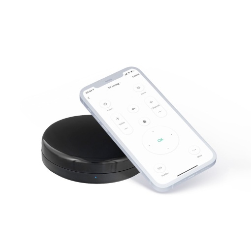 Telecomandă WiFi IR Tellur Smart, senzor temperatură și umiditate, USB C, Negru