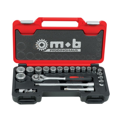 Trusa 21 scule MOB Fusion Box Mediu TCCT21MG×1/2” capete/accesorii DH - 405×225×60, 8-32 MM