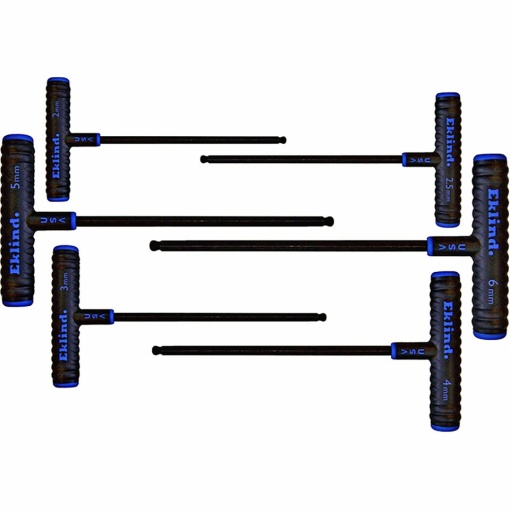 64806 Set de surubelnite cu cap hexagonal sferic varianta 9, in husa plastic, 2.0 - 6.0 / 6 piese