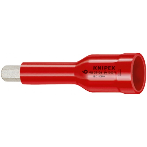 Adaos pentru cheie tubulară pentru șuruburi cu contur interior hexagonal cu element rectangular interior Knipex de 1/2" 75 mm