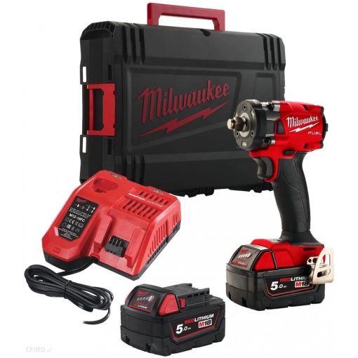 Cheie de impact compactă M18 FUEL™ ½″ Milwaukee M18 FIW2P12-502X, alimentare cu acumulator - echipat