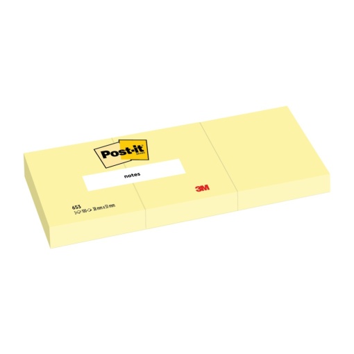 Cub notițe adezive 51 x 38 mm 300 file Post-it Canary Yellow 3/set