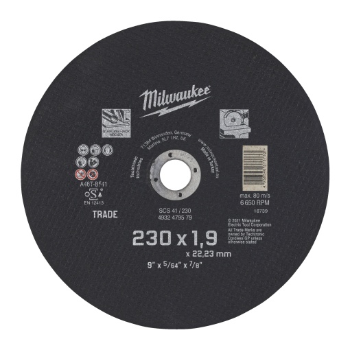 Disc debitare MILWAUKEE SCS 230x1,9 mm