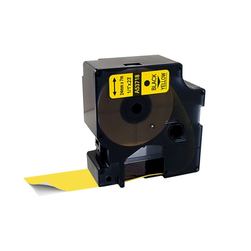 Etichete 24mm x 7m negru galben compatibile Dymo S0720980 53718, pentru gama Dymo Labelamanger