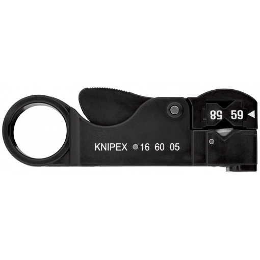 KNIPEX 16 60 05 SB Dezizolator pentru cabluri coaxiale 105 mm