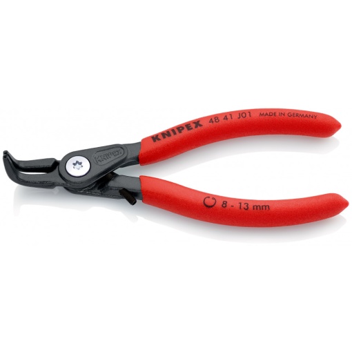 KNIPEX 48 41 J01 clește de precizie pentru inele de siguranță pentru inele interioare cu alezaje acoperit cu material plastic aderent bonderizat în culoarea gri 130 mm