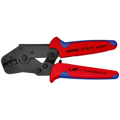 KNIPEX 97 52 14 Clește de sertizat varianta scurtă cu manşoane multicomponent brunat 195 mm