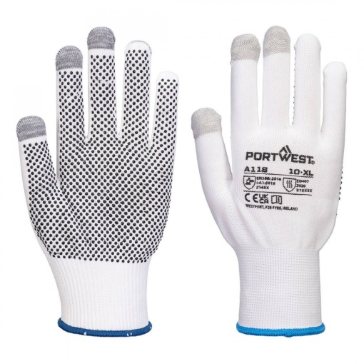 Mănușă pentru ecran tactil cu puncte din PVC Grip 13 (Pk12) A118