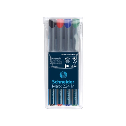 Marker OHP permanent Schneider 224 1 mm 4/set