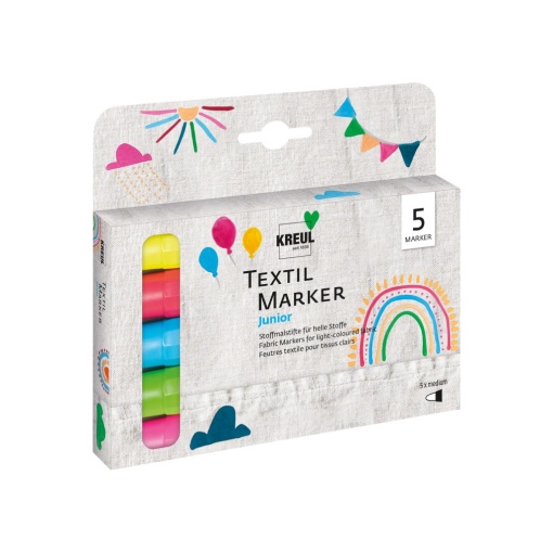 Marker pentru textile Junior Kreul, set 5 buc/set